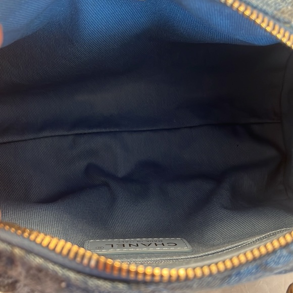 Chanel Denim Printed Destination Chenonceau Bowling Bag - Picture 14 of 15